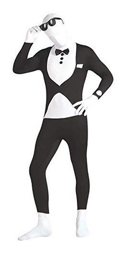 Rubie's Adult Tuxedo 2nd Skin Zentai Super Suit, Negro