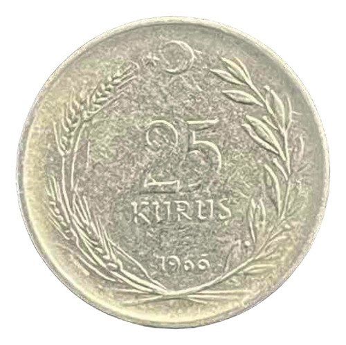 Turquía - 25 Kurus - Año 1966 - Km #892 - Mujer + Saco