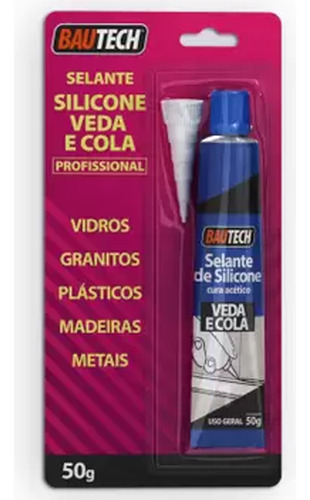 Selante Silicone Cola E Veda Bautech 50g