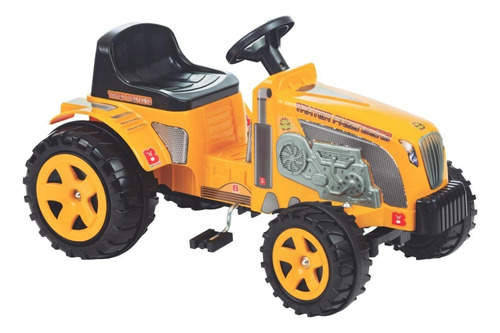 Carrinho De Passeio Infantil Pedal Trator Farmer Amarelo