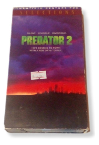 Película En Vhs Usado Original Predator 2