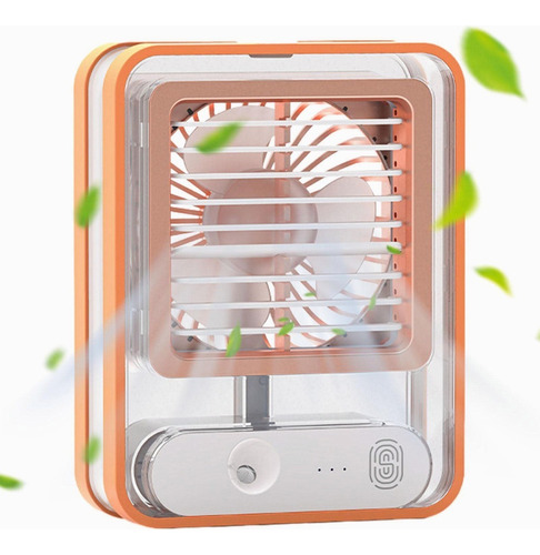 Mini Aire Acondicionado Portatil Enfriador Ventilador Usb Color Naranja
