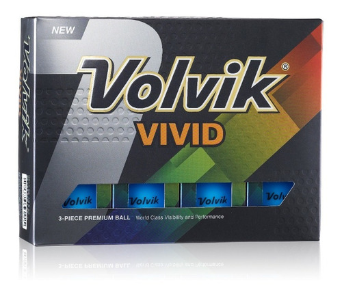 Imagen 4 de 4 de Pelotas Golf Volvik Vivid Color Azul 12 Pz.