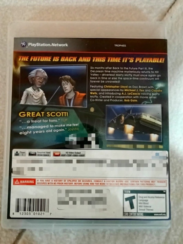Back To The Future The Game Ps3 Perfecto Estado De Colección (Usado)