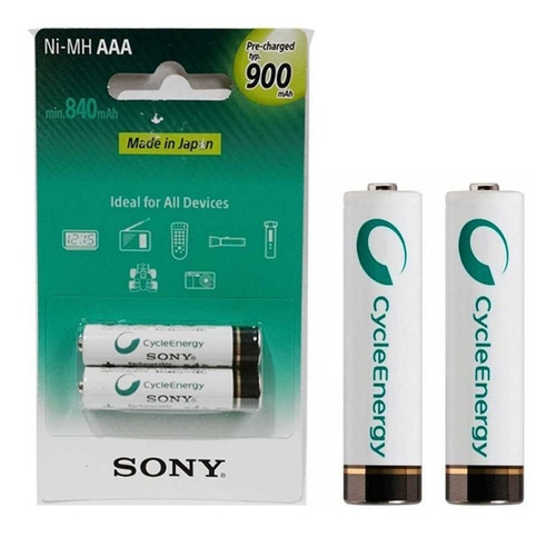 Pilas Baterías Recargables Sony Aaa 900mah Blíster X2