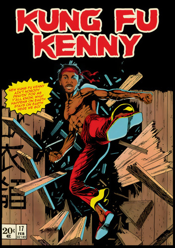 Póster Kung Fu Kenny Autoadhesivo 100x70cm #693