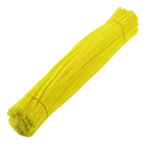 Limpiapipas Artesanías Manualidades Colores X 100 Unidades Amarillo