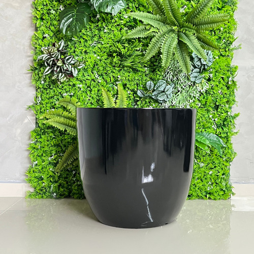 Vaso Fibra De Vidro Estilo Vietnamita 57cm + Com Prato