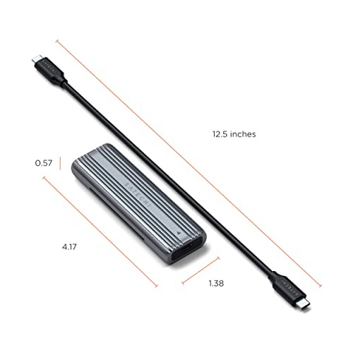 Carcasa De Aluminio Usb C Sin Herramientas M.2 Pcie Nvm...