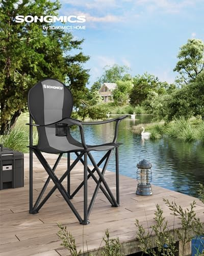 Silla De Camping Plegable, Soporta 551 Libras, Con Cómodo As