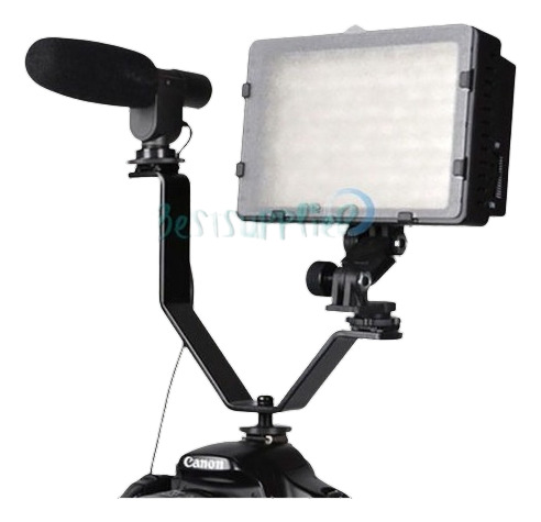 Foto Estudio Flash Soporte Cámara Zapata Mic Led Luz Soporte