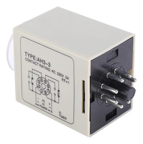 Relé De Tiempo Timer Ah3-3, Retardo Ajustable, Ac, 220 V, Pa