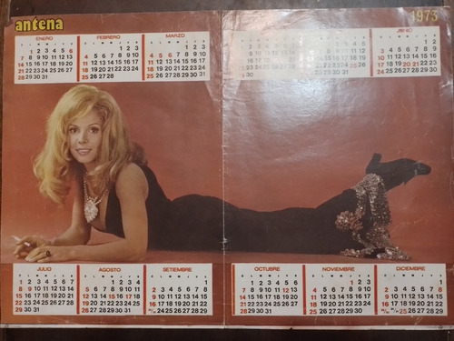 Poster Almanaque Revista Antena  - Nelida Lobato  - Año 1973
