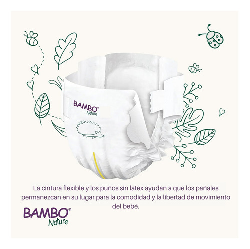 Caja Pañal Ecológico Bebe Bambo Nature 4, Paq.alto (144 Uni)