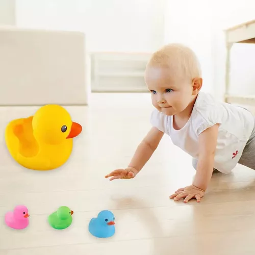 12 juguetes de pato de baño de goma, coloridos patos de goma para Jeep  Duckies, patitos de baño, lindos juguetes de pato de baño para baby shower