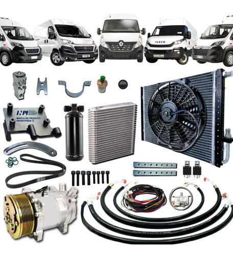 Kit Ar Condicionado Van Renault Master Cabine Ou Chassis