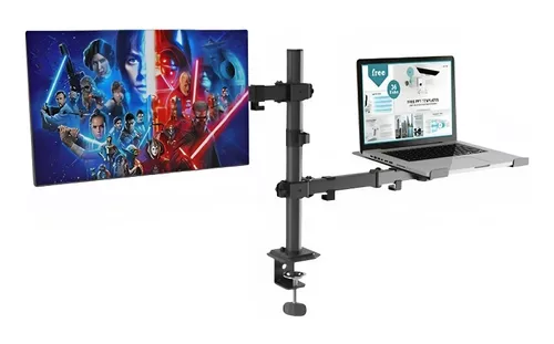 Soporte Doble Monitor y Notebook brazo escritorio B50 - Newo