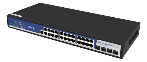 Switch 24 Portas Gigabit Gerenciavel L2 Z-link Zl-sw24gl2-u4