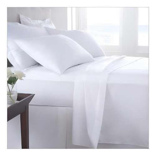 Sabana 100% Algodón, 200 Hilos King Size, 4 Piezas. Percale