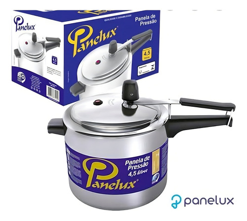 Panela Pressão Alumínio Polida 4,5 Litros - Panelux