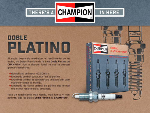 Set 6 Bujías Doble Platino Champion Magnum V6 3.5l 05 A 07