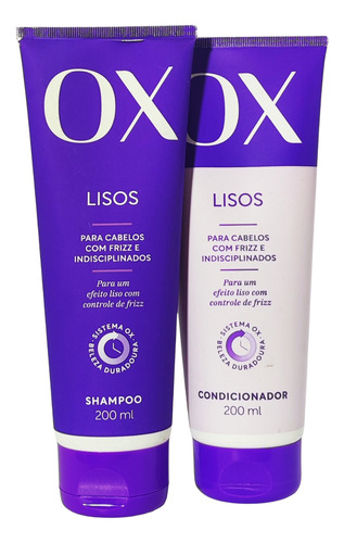 Kit Ox Shampoo E Condicionador Lisos Duradouro 200ml