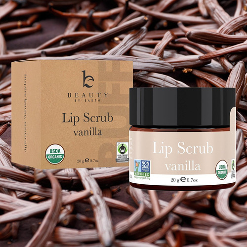 Orgánica Exfoliante Labial - Vainilla Azúcar Exfoliante, Lab