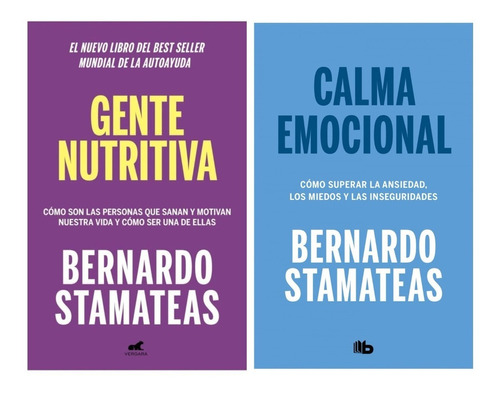 Gente Nutritiva + Calma - Stamateas - 2 Libros Gde Y Bolsi