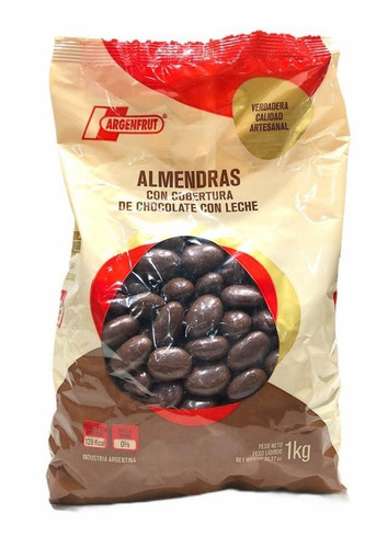 Almendras Con Chocolate Leche Sin Tacc  Argenfrut X 1kg