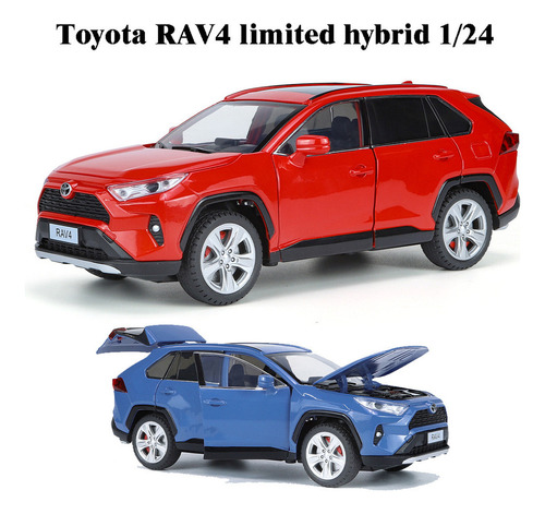 Toyota Suv Rav4 Limited Hybrid Miniatura Metal Coche 1/24