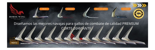 Navajas Para Gallos De Pelea Recta 12 Piezas