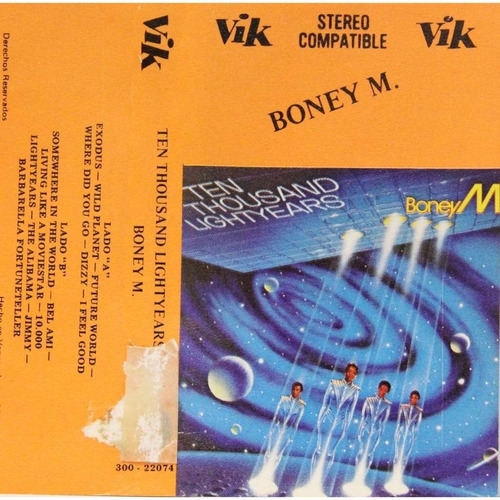 Casete - Boney M. / Ten Thousand Lightyears. Album (1984)