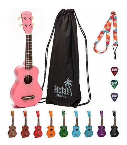 hola! Música Hm-21pk Paquete De Ukelele Soprano Con Bolsa D