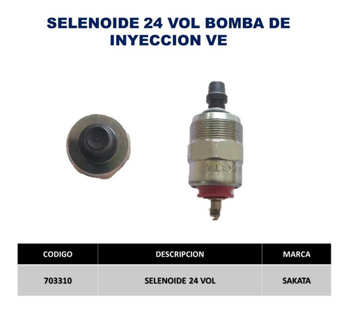 Selenoide  24 Vol Para Bomba Inyeccion Ve 