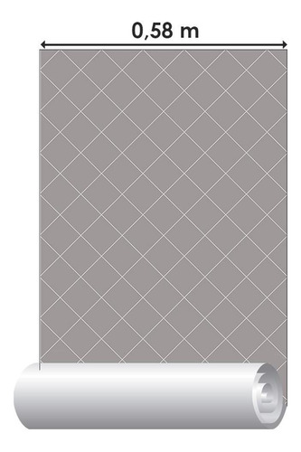 Imagem 3 de 4 de Papel De Parede Adesivo Azulejos Liso Cinza N06017 Rolo De 0