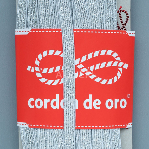 Elastico Flash Con Lurex De 10 Mm Cordon De Oro X 20 Metros