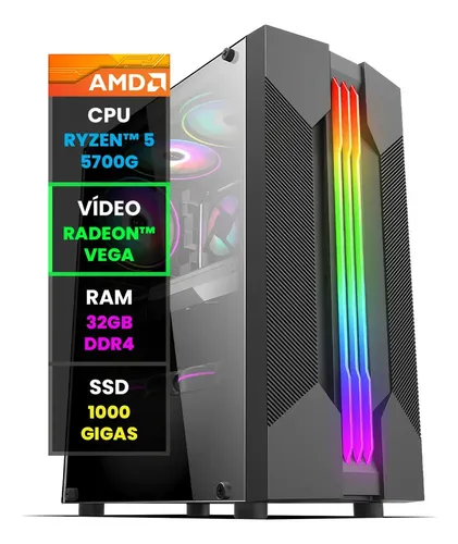 Pc Gamer Computador NoLag Completo Amd Ryzen 7 32gb Ddr4 Ssd 1tb