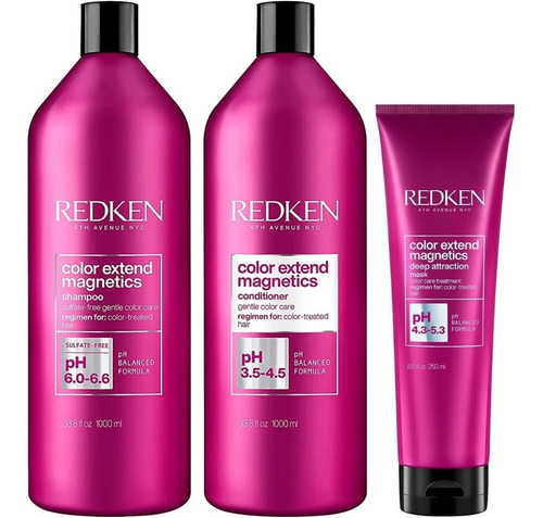 Shampoo 1000ml+ Condition+ Mascarilla Redken Color Magnetics