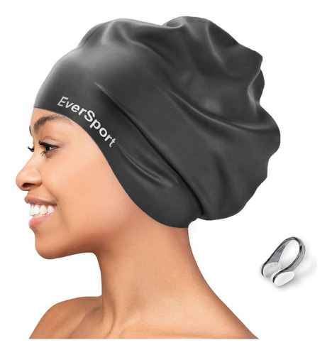 Gorro De Natación Grande Para Trenzas Y Rastas, Gorro De Nat
