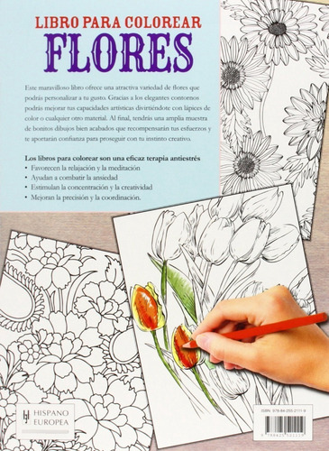 Flores: Libro Para Colorear