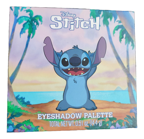 Paleta Sombras Ojos,disney Stitch 12 Tonos,mate Y Shimmer,