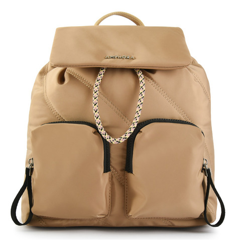 Mochila Con Tapa Grande Lanai Beige