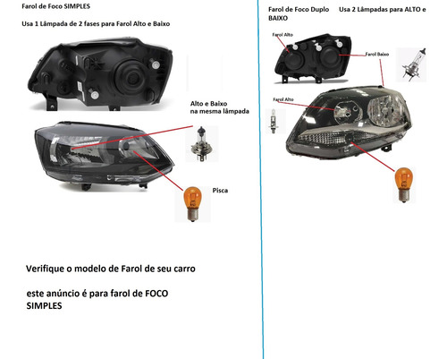 Lampada Lanterna Farol Gol Saveiro G7 G8 2017 2022 V18