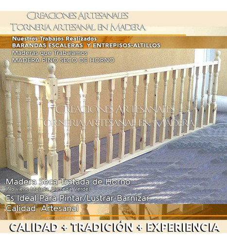 Baranda Balaustres De Escalera Balcones Madera Pino Diseños