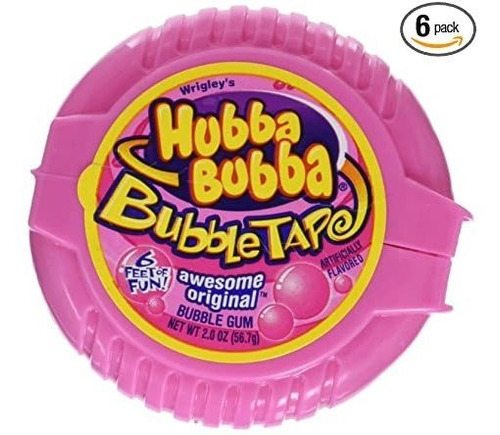 Hubba Bubba Gum Tape Impresionante Original Chicle, De 2 Onz