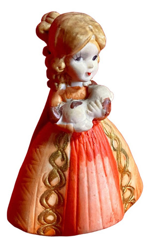 Antigua Muñeca De Porcelana Con Perrito