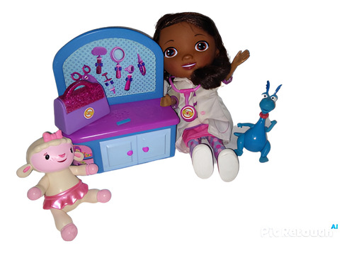 Muñeca Interactua Dra Juguete+consultorio+dragon+lambi+cart (Usado)
