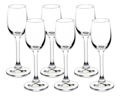 Jogo De 6 Taças Para Licor 65ml Cristal Sylvia Bohemia Cor Incolor