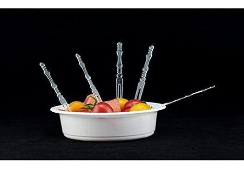 1 300 Tenedor Desechable Plastico Para Fruta Coctele Set