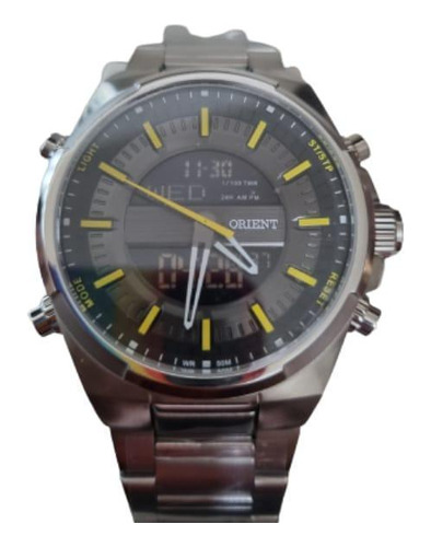 Relogio Orient Anadigi Aço Mbssa052 Gysx